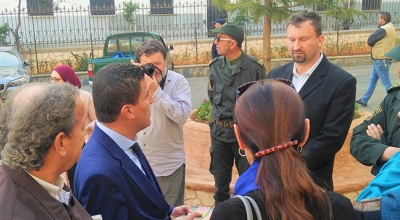 Visite du directeur du jardin et de l'ambassadrice de la rébuplique tchèque et récèption et plantation 